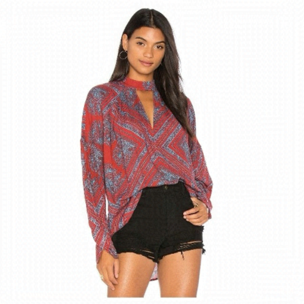 FREE People-Walking On A Dream Boho Tunic Blouse